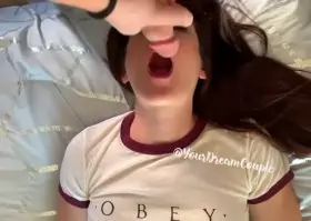 The shirt says it all and I gladly obey for his cum!