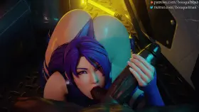 Psylocke sucking balls (bouquetman) [X-Men, Marvel]