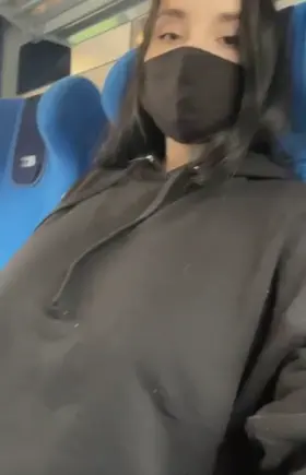 A lot of boobs in the train