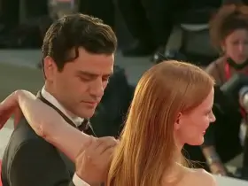 Oscar Issac sniffing Jessica Chastains armpit