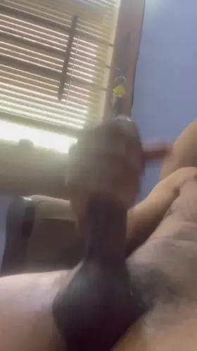 Come catch the cum from my black dick