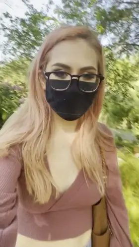 Walking around a public garden with my tits out, wanna join?