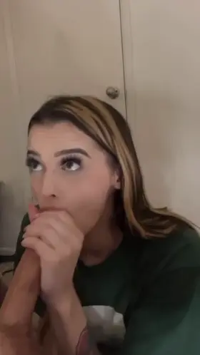 wearing his tshirt while i suck his cum out 😌