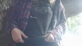 Quick titty drop on my hike 😈 The trail was busy but I don't think anyone saw