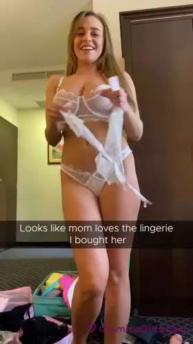 Step-Mom Loves the new lingerie you bought her 😉