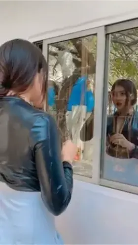 Sofia Ansari Leather top