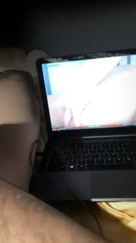 watching porn and stroking to an amazing feeling audible cumshot