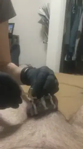 [F] Warning: gloves required when dealing with a pathetic caged cock that is this drippy ;)