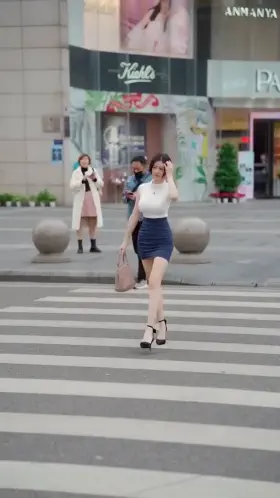 Tight top, skirt and heels
