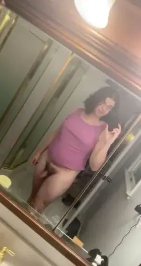 My breasts look so mature and pronounced in my pink nighty! 🥰