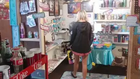 Shopping at an antique mall