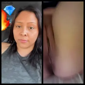 Latina showing off her pretty face and tight pussy