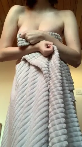 Oops this towel just wants to slip off me I guess