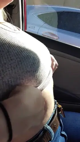 What can I say, if the sun is shining I'll flash my boobs!