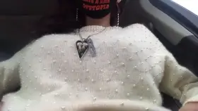 (NSFW) goth gf exposes tits in public and almost gets caught 😳