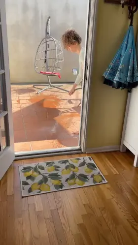 My mom always cleans the house bottomless. [F] MILF