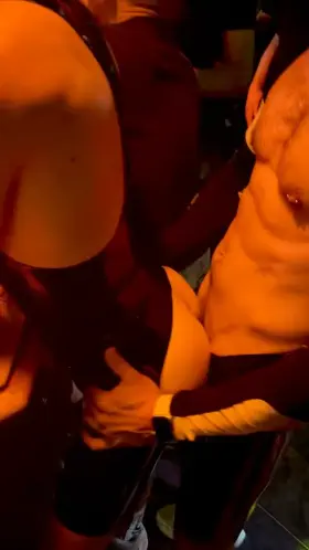 Dad (40) fucking his boy (19) at the bar like no one is around