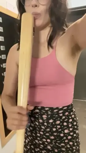 Just fucking a baseball bat in the apartment hallway, don’t mind me
