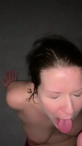 Wife wife is such a great little cumslut and she looks absolutely incredible covered in my cum.
