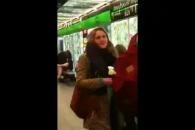 Trashy Couple Have Sex In A Subway Station