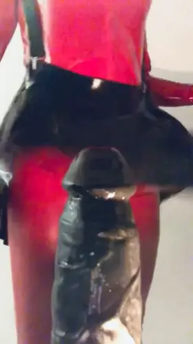 Your rubber doll loves to train her throat.