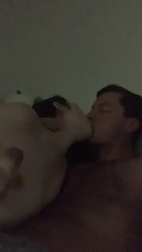 Wife warming up a lucky guy before she fucks him