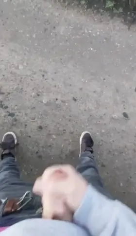 I love shooting cum in public