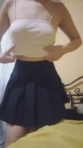 My boobs are small but my love for you to see them is bigger.