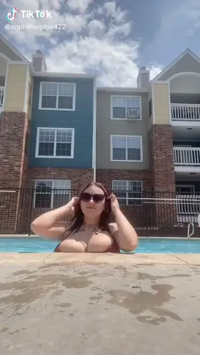 Just chugging a beer in the pool