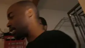 Ashley Adams Giving blowjob to a costar behind the scenes