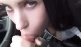 An amazing blowjob in the car