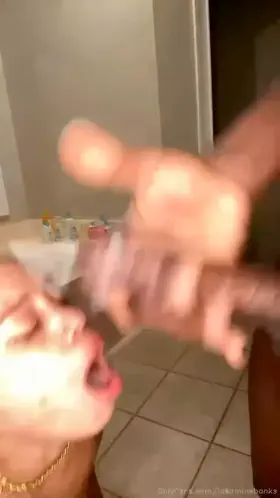 With sloppy top like that! It’s only right she gets a big facial