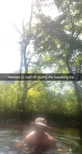 (55) It was pretty hot kayaking on Sunday