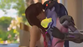 Widowmaker and Dva deepthroat ( ocboon ) [overwatch]
