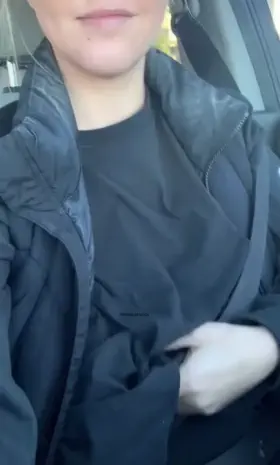 Do you think the other drivers notice what I'm hiding under this shirt?