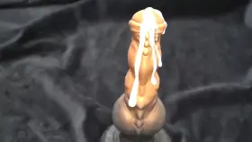 Little kitten 🐾 jerking and riding the giant dragon 🐲