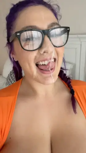 Had to catch it with my tongue 👅💦 OC