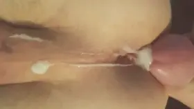 Cumming all over my fiance's ass
