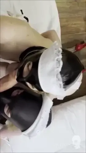 BDSM maid training: With the changed purpose of the session, both owners decided to thoroughly use our mouths 🤤 Us dolls were exchanged as they pleased and we tried to be good service maids by sucking eagerly their cocks 😻 [F] [F] [M] [M]