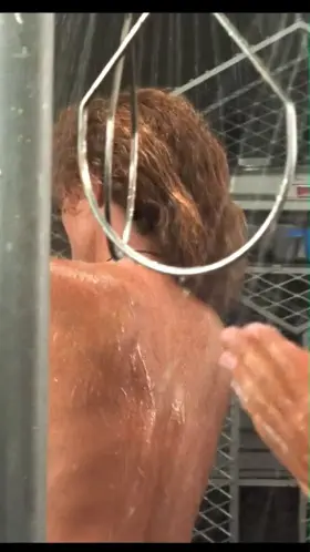 One time I got so turned on watching Dina Meyer's shower scene in Starship Troopers with a friend that I snuck into the bathroom and jerked off right in the middle of the movie (1997)