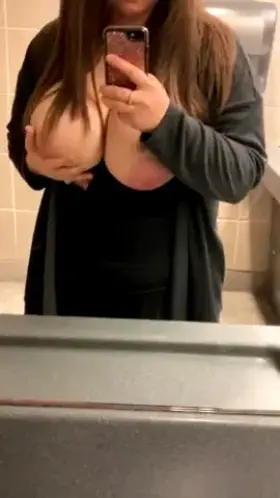 Flying makes me so horny. Quick break to play in the airport bathroom during my layover. Is it wrong I kind of hope someone DOES walk in to catch me?