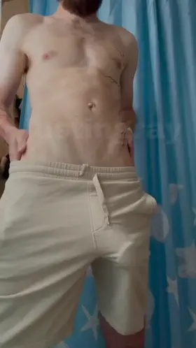 Revealing my massive cock for you😈