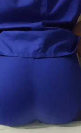 I'm not sure if my coworkers realize that a boy like me have all this booty under my scrubs! 🍑