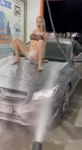 Riding my dildo on a Mercedes