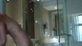 Asian webcam girl getting ready