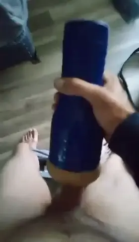 Fucking my Fleshlight and cumming everywhere