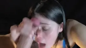 I milk a huge load from him