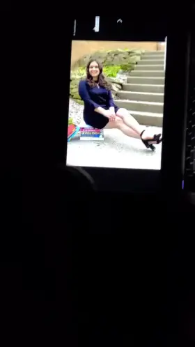 Saw her at a party and remembered this tribute on her sexy legs and feet (DM if you like this pic)