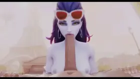 Widowmaker makes a juicy blowjob