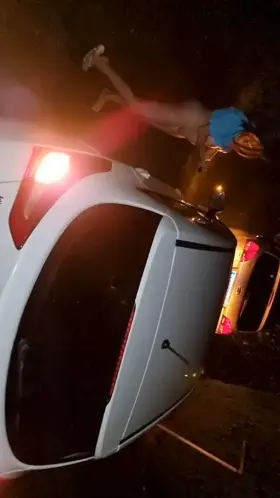 Dogging Slutwife Manhandled and Peeing in Public Parking Lot